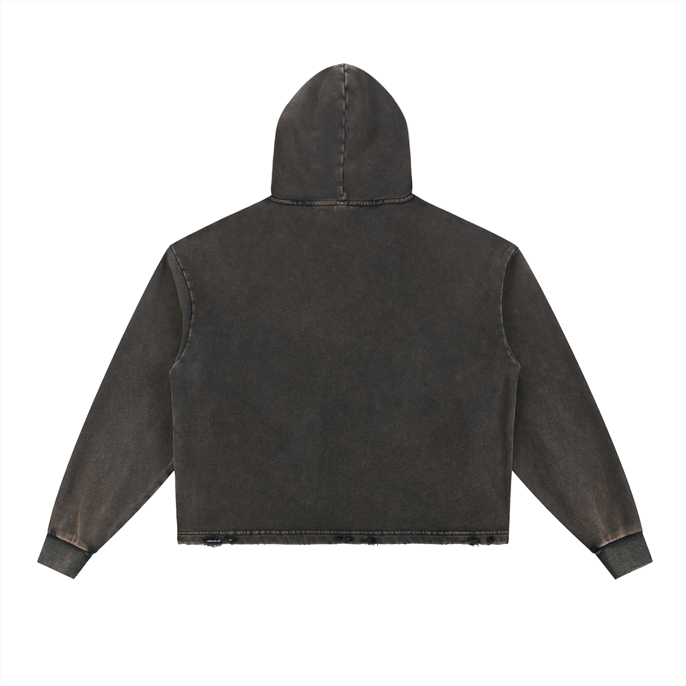 The Blank Vintage Wash Frayed-Hem Hoodie